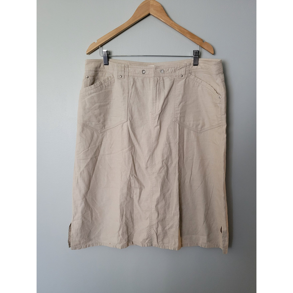 Pendeleton Women's 55% Linen Blend Midi Skirt Size 18 - Picture 1 of 6